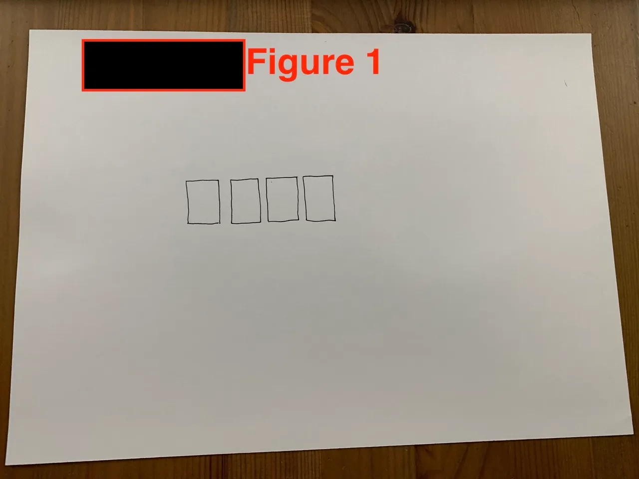 Figure 1 - Quatre rectangles représentant des vignettes de jeu