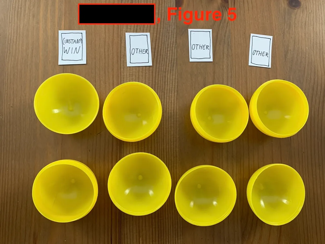 Figure 5 - Les découpes et les boules de tirage